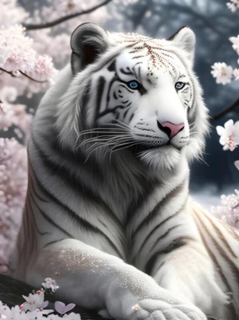 Diamond Painting Weisser Tiger